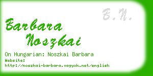 barbara noszkai business card